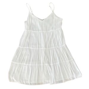 Naked Zebra White Flowy Summer Dress, Sleeveless - Size Small